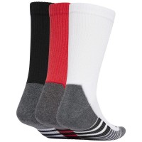 Adidas Cushioned Crew Socks Red Black White 3 Pairs