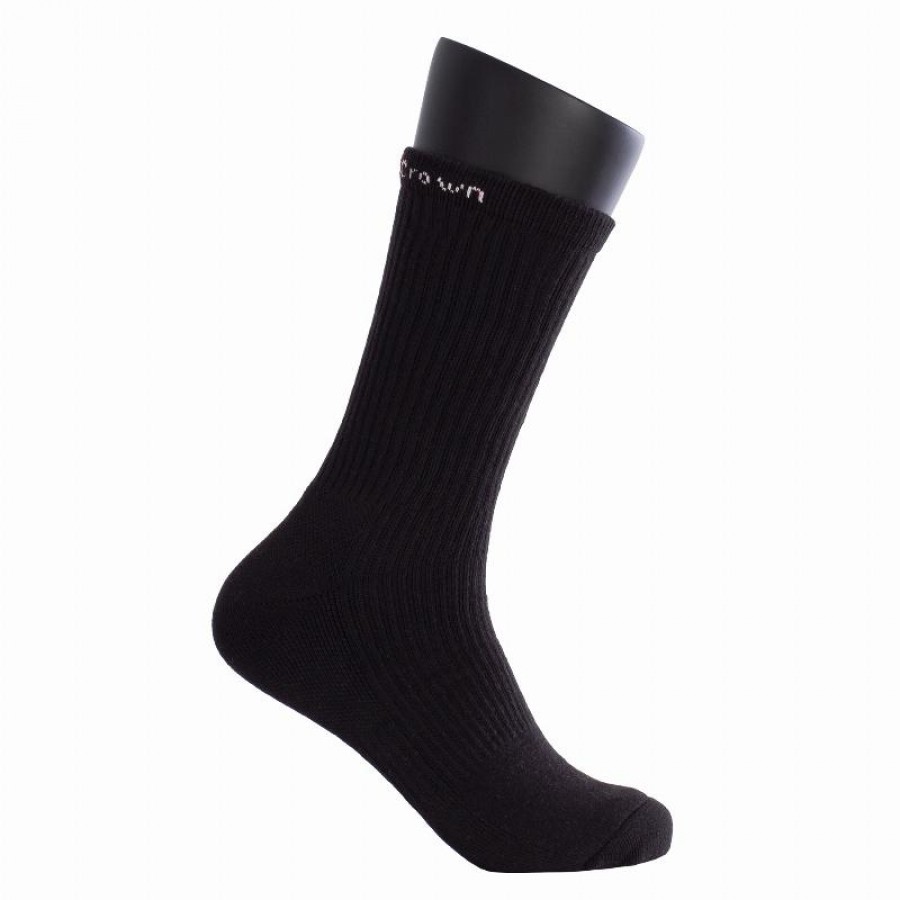 Black Crown High Black Socks 3 Pairs