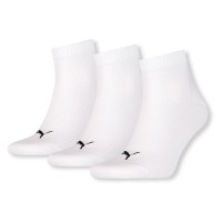 Puma Quarto Meias Brancas 3 pares  Oferta + Barato