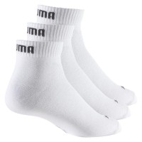Puma Quarto Meias Brancas 3 pares  Oferta + Barato