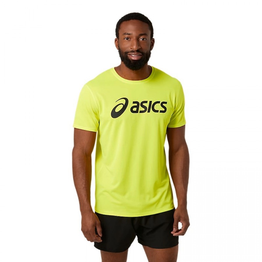 T-Shirt Asics Core Fluorescente Amarela Performance preto  Oferta + Barato