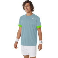 T-Shirt Asics Court Azul Lima Electrico  Oferta + Barato