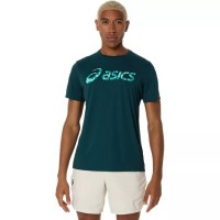 Camiseta Asics Match Seasonal Graphic Verde Saxon  Offer + Cheap