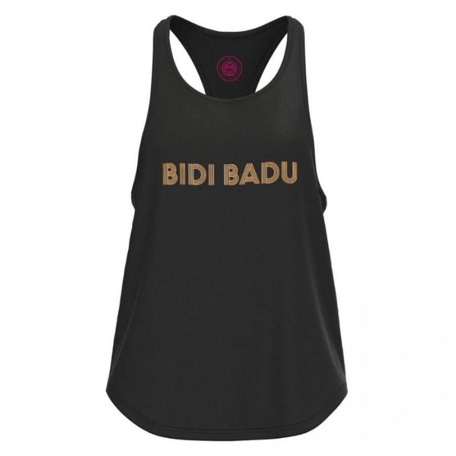 Camiseta Bidi Badu Paris Chill Negro Dorado Mujer  Oferta + Barato