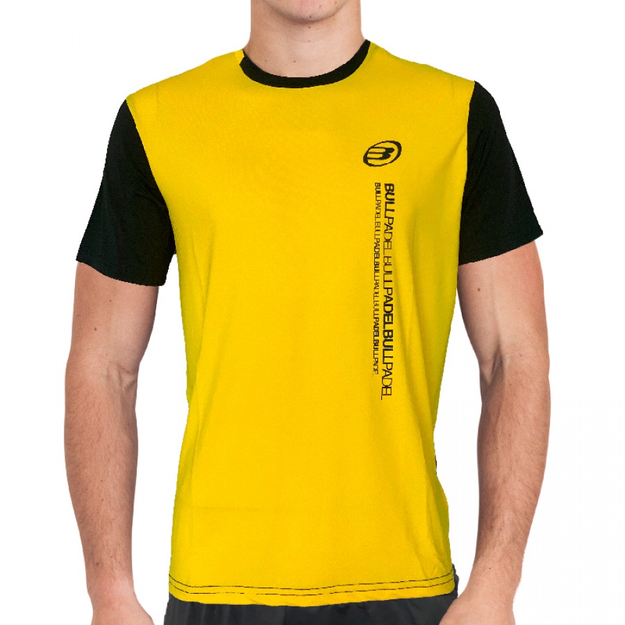 Camiseta Bullpadel Smash Amarillo Limon Fluor