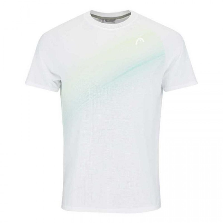 Head Performance T-shirt White Green Print