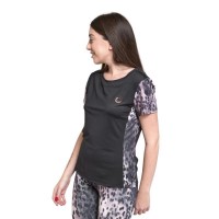 JHayber Panther Noir T-Shirt Femme  Offre - Pas cher