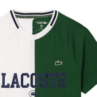 Camiseta Lacoste Daniil Medvedev Blanco Verde  Oferta + Barato