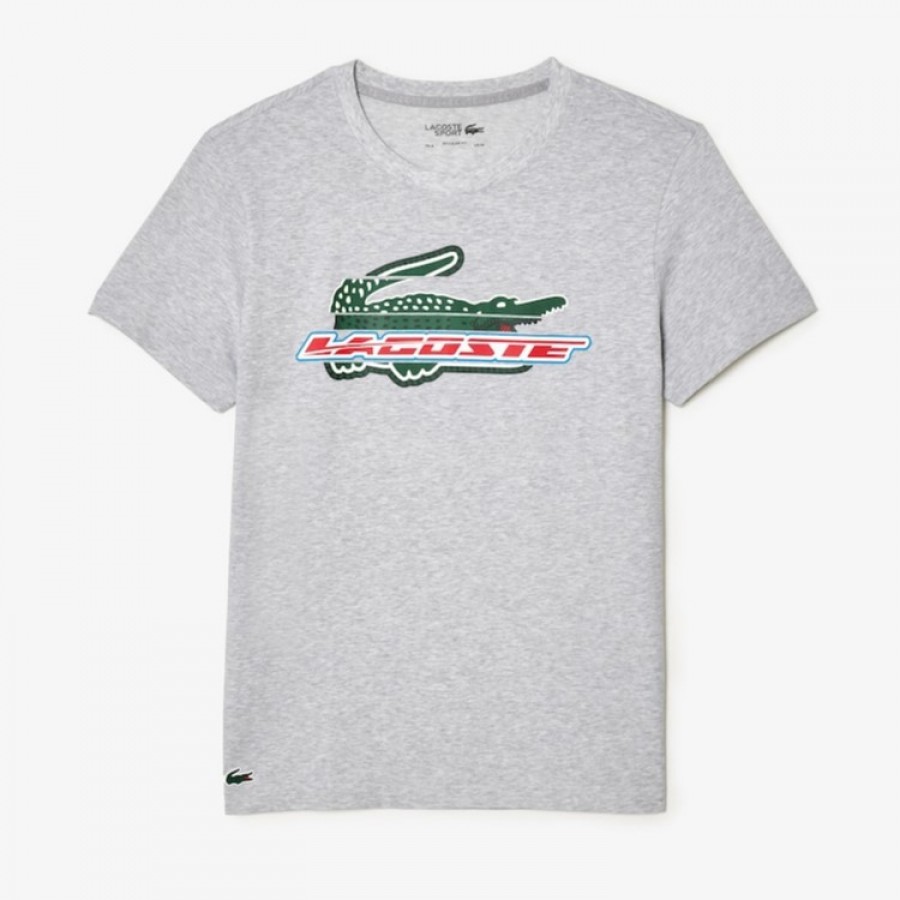 Camiseta Lacoste Sport Algodon Ecologico Gris