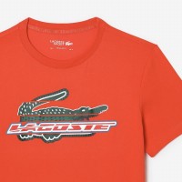 Camiseta Lacoste Sport Algodon Ecologico Naranja