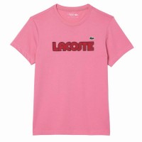 T-shirt Lacoste Sport en maille rose bordeaux  Offre - Pas cher