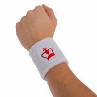 Black Crown Short White Wristbands 1 Unit