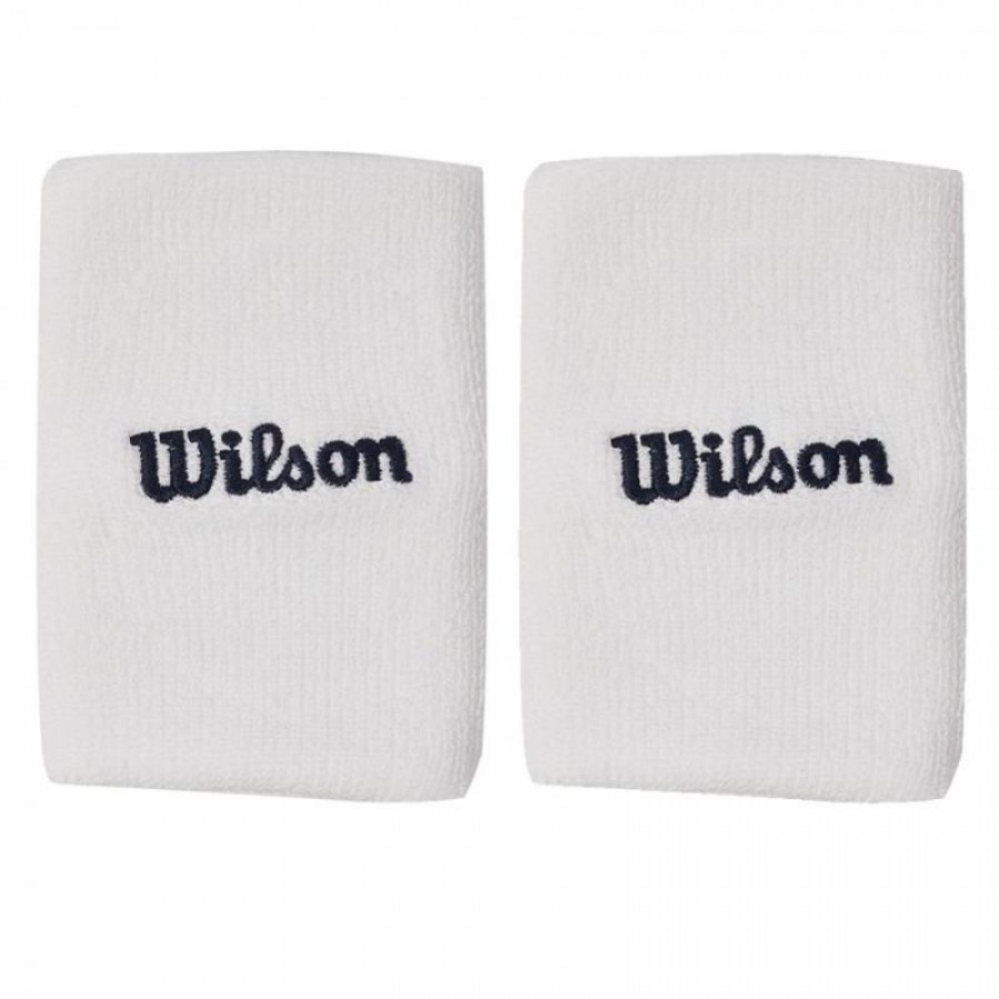 Muñequeras Wilson Wide Terry Blanco 2 Unidades  Oferta + Barato