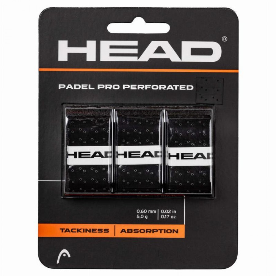 Surgrips Head Padel Pro Perfore Noir 3 unites  Offre - Pas cher