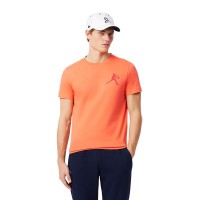 Pack Camiseta Lacoste Novak Djokovic Naranja y Gorra Blanco  Oferta + Barato