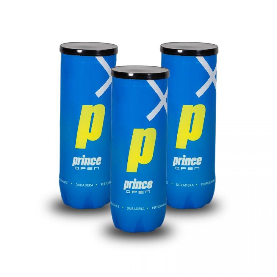 Pack de 3 Botes de Pelotas Prince Padel Open  Oferta + Barato