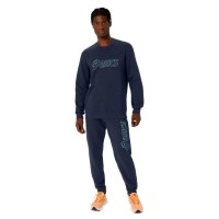 Asics Logo Midnight Blue Green Pants