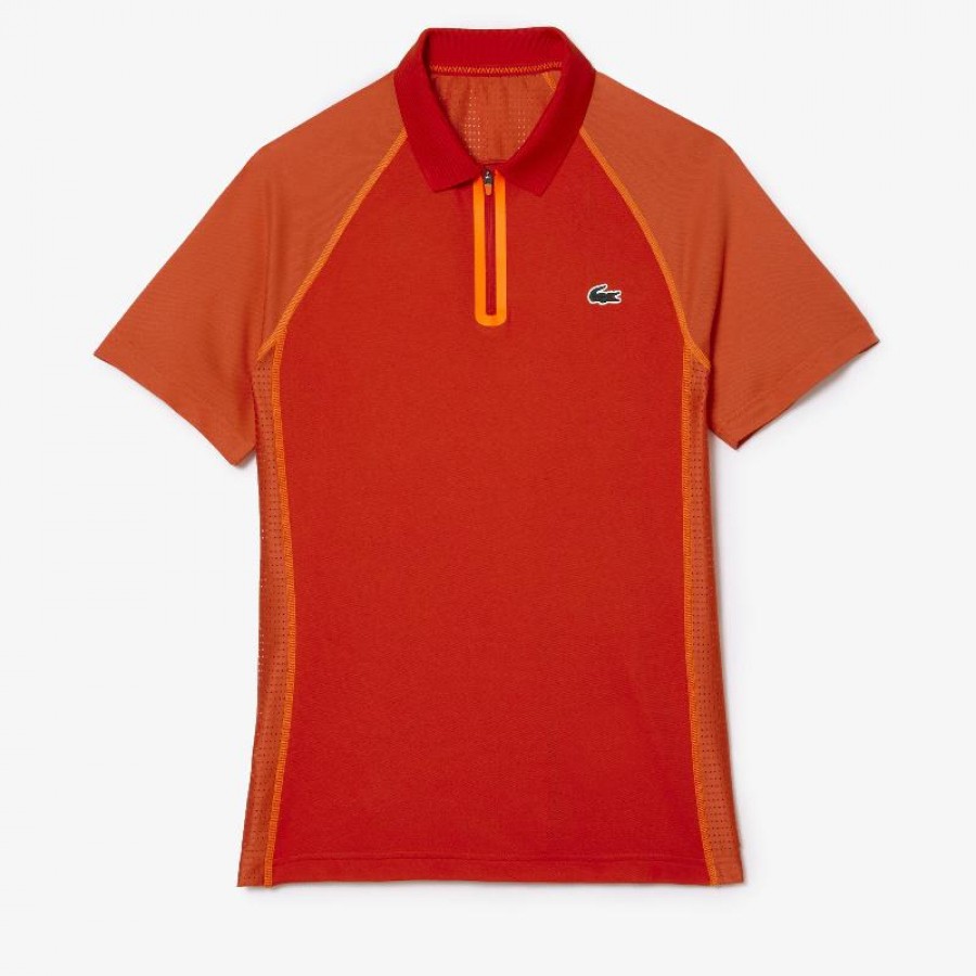 Lacoste Ultra Dry Red Orange Polo Shirt  Offre - Pas cher