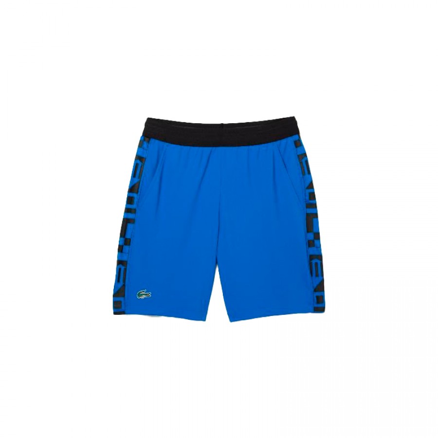 Short Lacoste Sport Azul Estampado  Offer + Cheap