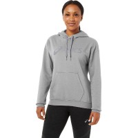 Sweatshirt Asics Logo Large Grey Woman