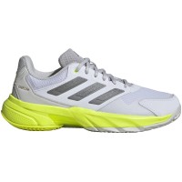 Zapatillas Adidas CourtJam Control 3 Blanco Plata Lucid Limon Mujer  Oferta + Barato