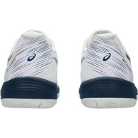 Asics Gel Game 9 Clay White Blue Mako Sneakers  Offer + Cheap