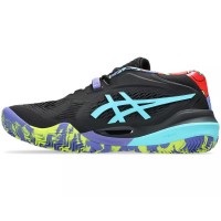 Zapatillas Asics Gel Resolution X Padel Negro Azul Aqua