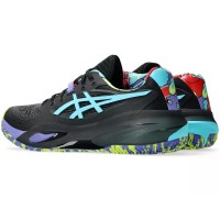 Asics Gel Resolution X Padel Black Blue Aqua Sneakers