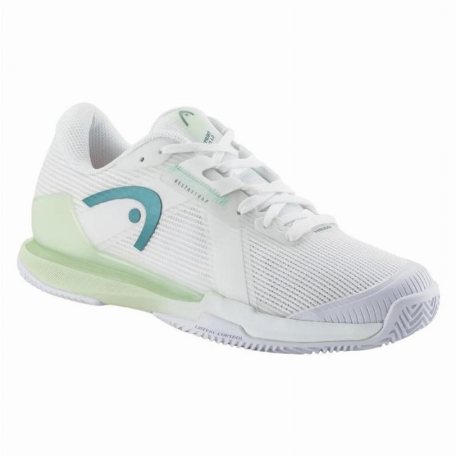 Baskets Femme Head Sprint Pro 4.0 TERRE BATTUE Blanc Vert Clair  Offre - Pas cher