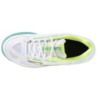 Mizuno Break Shot 4 Clay White Black Lime Women''s Sneakers