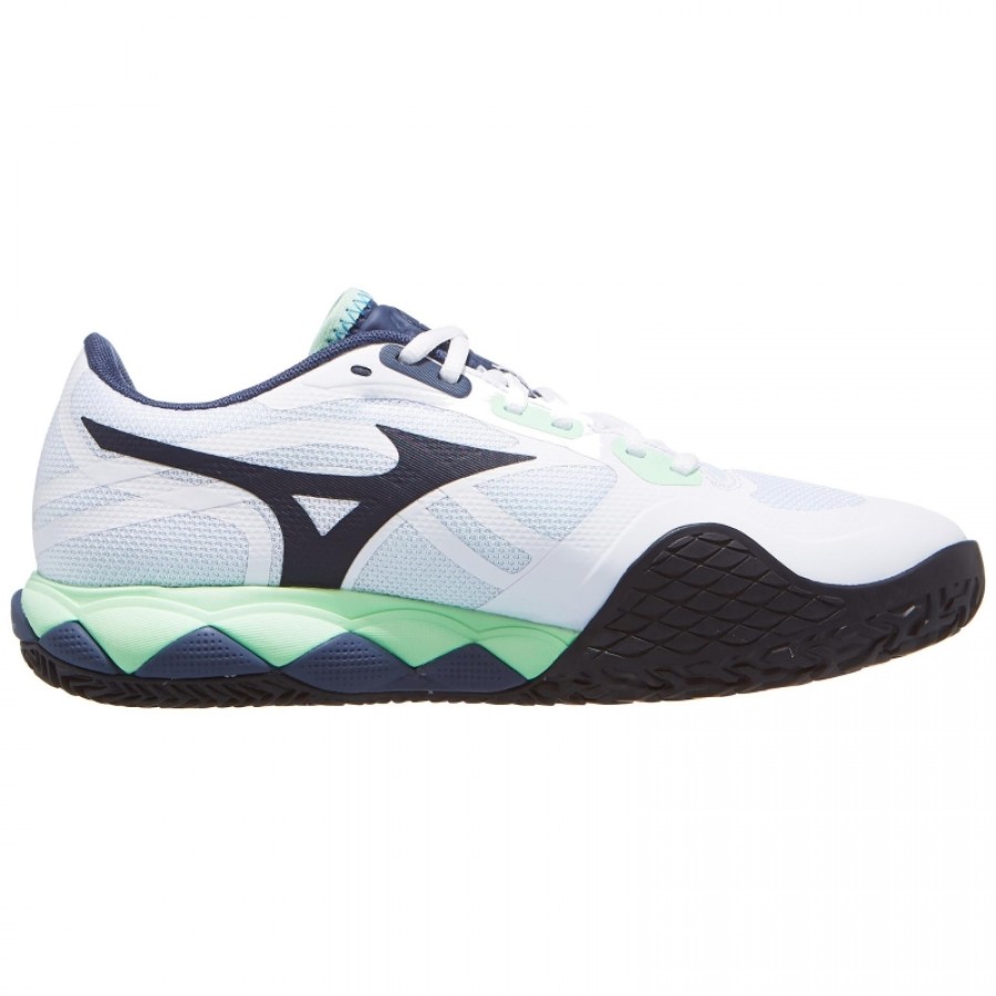 Mizuno Wave Enforce Tour 2 Clay White Green Blue Sneakers