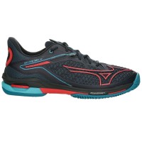 Mizuno Wave Exceed Tour 6 Padel Black Blue Red Sneakers