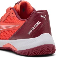 Puma Nova Court Red Bordeaux White Sneakers