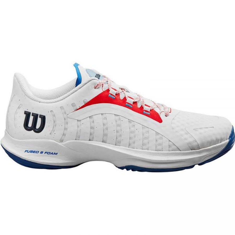 Zapatillas Wilson Hurakn Pro Blanco Rojo Azul